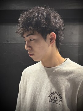 アウル 心斎橋(owl) 【ダウンバングスパイキーショート】短髪/ピンパーマ/men's