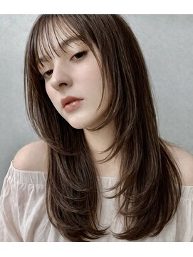 キース ヘアアンドメイク 恵比寿(kith. hair&make) 顔周りレイヤー 韓国ヘア ハッシュカット ブリーチなしカラー