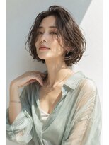 アッシュ 学芸大学店(Ash) ショートボブ/大人女性/ブラウンアッシュ/白髪ぼかし/脱白髪染め
