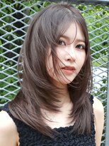 ミリバイアフロート(MIRI by AFLOAT)&nbsp;【島田佑】ミディアムレイヤーカットハッシュカット2way前髪