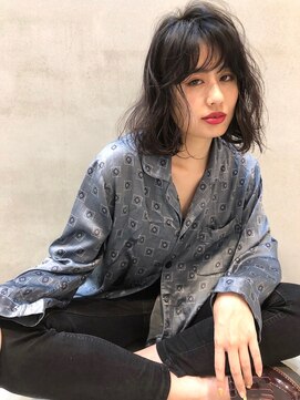 エムスラッシュ たまプラーザ(M.SLASH) 【m.slash bonheur】ナチュラルパーマミディ