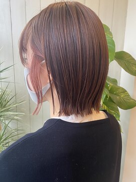 ボルデヘアー 亀有(Borde HAIR) インナーカラーピンクボブ【Anna】ボルデ亀有美容室