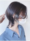 【morio 原宿】マッシュウルフ　インナーカラー　オリーブ