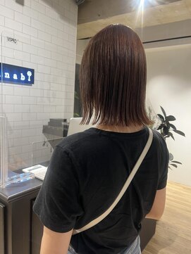 ハナビ(Hanabi) 切りっぱなし×ピンクブラウン