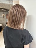 30代40代50代女性白髪ぼかしハイライトスタイル ボブ