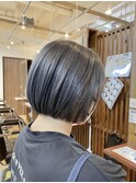 あやか流！ミニボブ×ダークグレーカラー