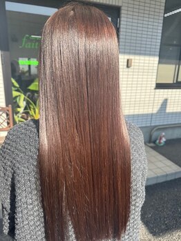 ヘアメイク フェイス(hair make faith)の写真/【髪質改善アルカリ酸熱トリートメント】艶とハリコシがすごい☆ダメージの気になる方は一度体験してみて♪