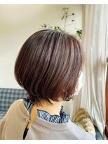 グリーンズ(Greens) 丸みボブ×大人3D/細めハイライト/マロンベージュ