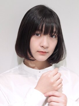 アイスバーグ(eyesburg) 30代ナチュラルボブ毛先パーマ艶感結べるボブアッシュブラック