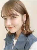 ★レイヤーカットデザインカラーオリーブベージュ【錦糸町】