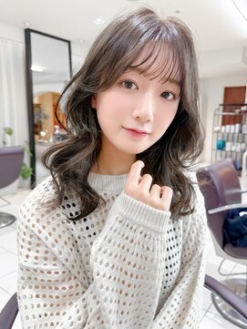 クラン 横浜(Clanc) くびれヘア ハイライトカラー アプリコットオレンジ 夏