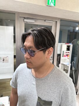 クレア 下北沢(CREA) センターパート×メンズハイライト