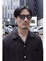 メンズヘア センターパート フェザーパーマ 銀座