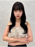 イメチェン/似合わせカット/フルバング/レッドブラウン/中野