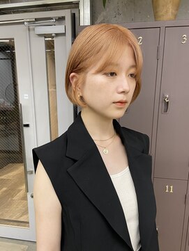 ユニオンリット(Union lit) ケアブリーチを使った柔らかオレンジベージュカラー