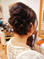 エヴァフェイス(EVAH FACE)&nbsp;自毛でコサージュならオリジナルヘアセットの出来上がり