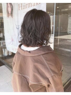 ヘアメイク シュシュ(Hair make chou chou) デジタルパーマボブ×アッシュカラー【chou-chou 北林夏実】