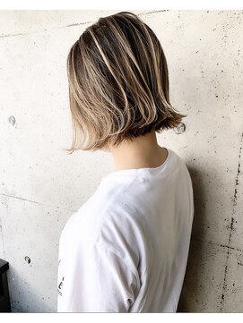 バーチョ(bacio) 【bacio】スペシャルハイライト  ブロンド  ボブ   外国人風