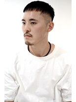 メリケンバーバーショップ コウベ(MERICAN BARBERSHOP KOBE)&nbsp;七三オールバックツイストパーマかき上げヘアコンマヘア217