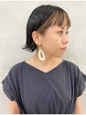 リバーシブルカラー×ぱっつんボブ