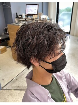 アフューズバイストゥー(Vfuse by StueW) スパイラルパーマ×マッシュ[倉敷][岡山][ハイライト]