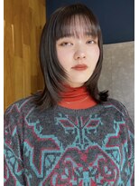 リノショアーズ 元町店(RINOSHORES)&nbsp;大人美人外ハネボブショコラアッシュ前髪小顔カットモテ髪