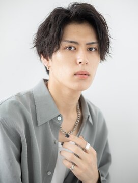 グルーミングサロン バーバー キャッスル 北浦和西口(Grooming salon Barber Castle) グレージュアッシュかきあげショートマッシュパーマb北浦和