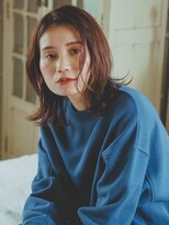 サロン ド ウィズ 西船橋店(Salon de With)&nbsp;癖毛さん切りっぱなしミディ/チョコレートブラウン 30代40代50代