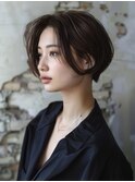★暗めカラーグランマッシュフェイスフレーミングデザインカラー