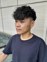 エクファフォーメン(EX-FA FOR MEN)&nbsp;ベリーショート/ダークアッシュ/ニュアンスパーマ/韓国マッシュ
