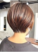 30代40代大人女性/前髪ありショートボブ/ショートヘア/髪質改善