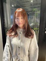ヌープヘアーアイス(NUUP.hair ici)&nbsp;大人ガーリー大人美人透明感髪質改善ニュアンスカラーオレンジ