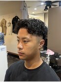 メンズパーマ　ニュアンスパーマ　ツーブロック