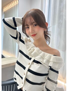 ボタン テンジン(VOTAN tenjin) 【votan_はまひ】前髪/顔まわりカット/くすみベージュ/髪質改善