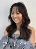 レイヤーカット/顔周りカット/顔周りレイヤー /韓国風パーマ
