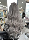 ホワイトシルバーカラー/ハイトーン/シールエクステ/髪質改善