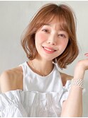 アプリコットオレンジくびれヘアハイライトカラー夏
