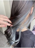 ブルーシルバーのインナーカラー