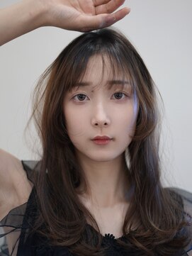 ティーワン 神埼店(T-one) ネビージュオリーブベージュ髪質改善前髪カットデジタルパーマ