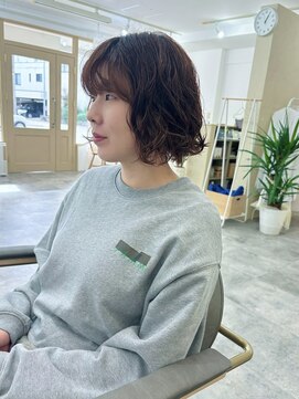 ボブパーマ／パーマ／顎ラインボブ／ボブ／20代30代40代