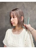 ボブ×ミルクティーベージュ