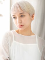 カバーヘア ブリス 川口(COVER HAIR bliss)&nbsp;透明感ダブルカラーホワイトシルバーベリーショート10代20代X