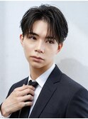 メンズビジネスリクルートショート就活かき上げセンターパート