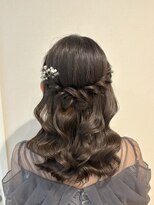 フェリーチェ 六本木店(Felice)&nbsp;ハーフアップ ツヤ感 参列ヘア お呼ばれヘア パーティーヘア