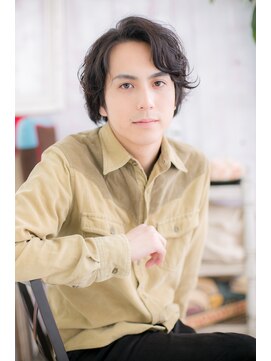 ヘアアンドビューティー ミック(Hair & Beauty miq) ニュアンスパーマのメンズミディアムb