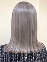 【Zina】イメチェン毛先パーマ耳かけ×フォギーベージュ