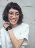 ニュアンスウェーブ×オン眉バング