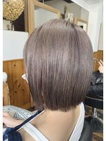 ヘアメイクエイト 丸山店(hair make No.8) << hair make No.8 黒木 >> ボブ×ミルクティーベージュ