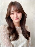るなstyle くびれセミロング お顔周りカット シースルー前髪