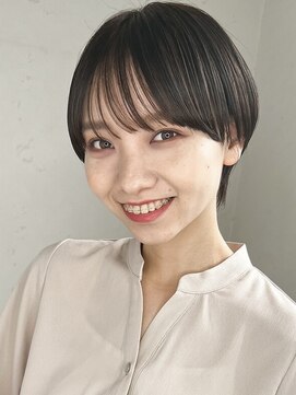 カフカヘア 吉祥寺店(kafka hair) 大人かわいいひし形丸み前下がりショートボブ/ガールクラッシュ